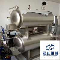 冠正機(jī)械廠家直銷噴淋式黃豆醬/甜面醬/肉制品雙層殺菌鍋