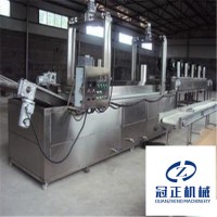 網(wǎng)帶式油炸小龍蝦油炸流水線