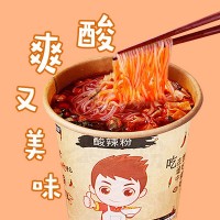 網(wǎng)紅同款速食桶裝酸辣粉貼牌代加工