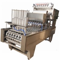 6口杯裝燕麥仁酸奶灌裝封口機(jī) 風(fēng)味酸牛奶全自動(dòng)灌裝封杯機(jī)