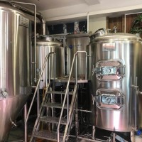大連酒店精釀啤酒設(shè)備 日產(chǎn)1噸2噸的啤酒設(shè)備兩鍋三器啤酒設(shè)備