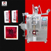 小袋裝香油辣椒紅油米醋湯料液體灌裝機(jī) 三邊封四邊封高速包裝機(jī)