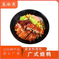 餐飲預(yù)制菜快餐半成品菜 廣式燒鴨外賣煲仔飯料理包廠家批發(fā)